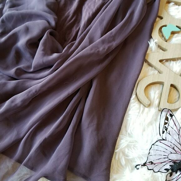 Simple Vera small eggplant front draped tank top - Picture 5 of 6